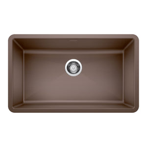 Alternate Image for Blanco Precis 32" Undermount Granite Composite Kitchen Sink, Silgranit, Cafe, 440147