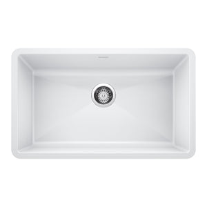 Alternate Image for Blanco Precis 32" Undermount Granite Composite Kitchen Sink, Silgranit, White, 440150