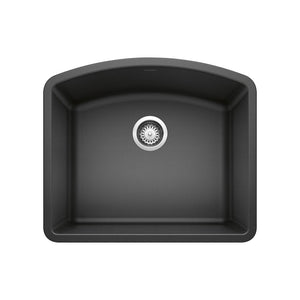 Alternate Image for Blanco Diamond 24" Undermount Granite Composite Kitchen Sink, Silgranit, Anthracite, 440174