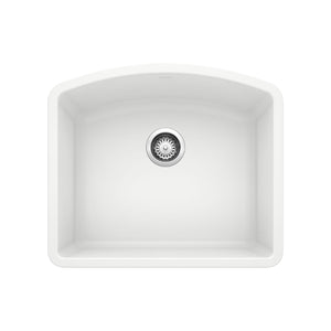 Alternate Image for Blanco Diamond 24" Undermount Granite Composite Kitchen Sink, Silgranit, White, 440175