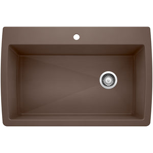 Alternate Image for Blanco Diamond 34" Dual Mount Granite Composite Kitchen Sink, Silgranit, Cafe, 440192