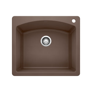 Alternate Image for Blanco Diamond 25" Dual Mount Granite Composite Kitchen Sink, Silgranit, Cafe, 440208