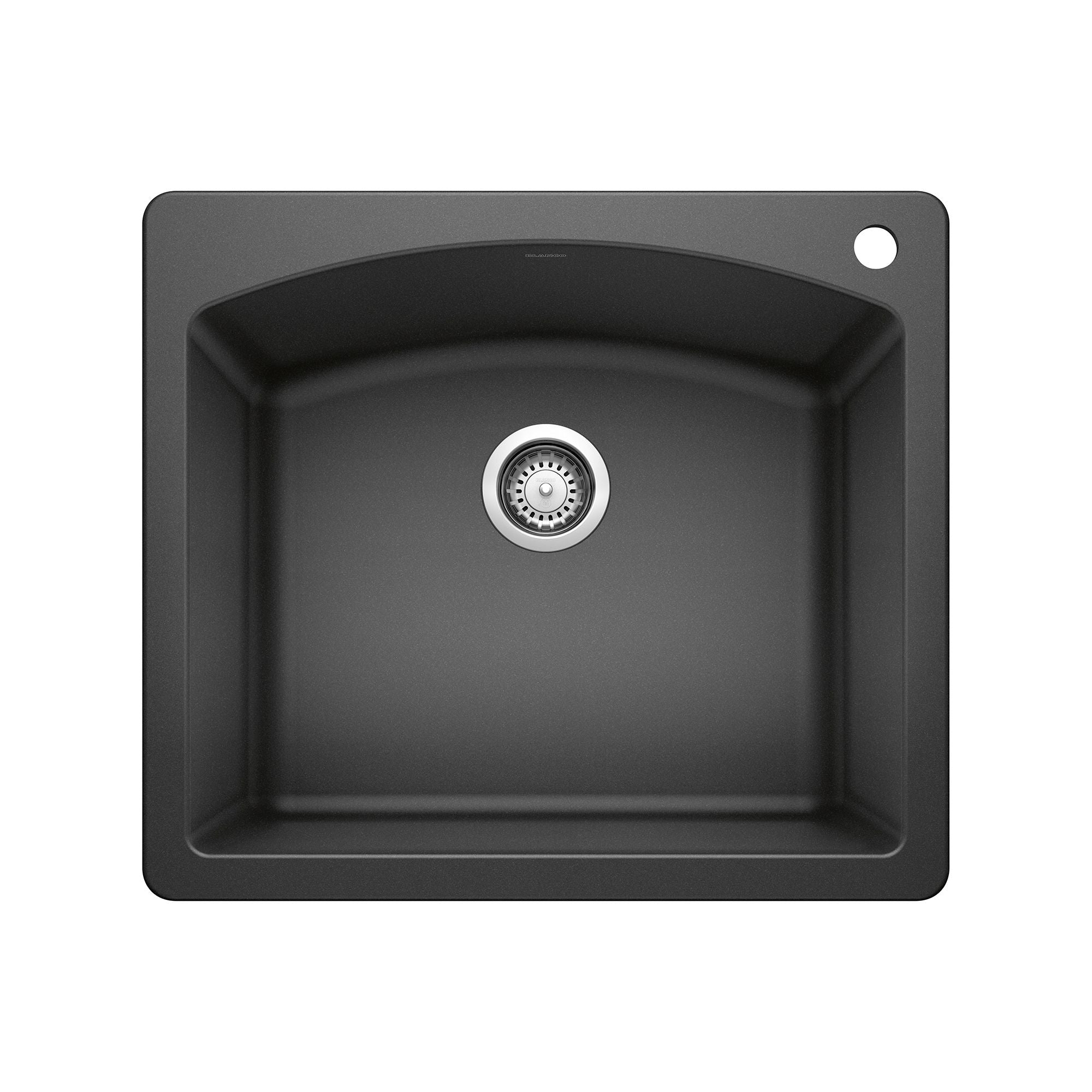 Blanco Diamond 25" Dual Mount Granite Composite Kitchen Sink, Silgranit, Anthracite, 440210