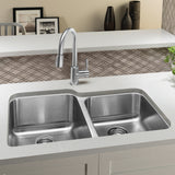 Blanco Stellar 32" Undermount Stainless Steel Kitchen Sink, 60/40 Double Bowl, 18 Gauge, 441023