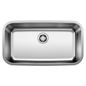 Alternate Image for Blanco Stellar 28" Undermount Stainless Steel Kitchen Sink, 18 Gauge, Brushed Finish, 441024