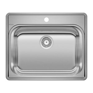 Alternate Image for Blanco Essential 25" Drop In/Topmount Stainless Steel Laundry Sink, 20 Gauge, Brushed Finish, 441078