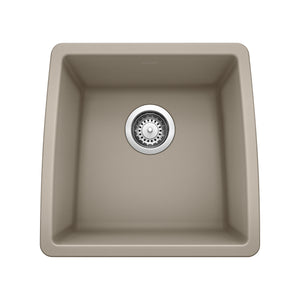 Alternate Image for Blanco Performa 18" Rectangle Granite Composite Bar/Prep Sink, Silgranit, Truffle, 441288