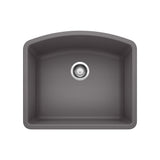 Blanco Diamond 24" Undermount Granite Composite Kitchen Sink, Silgranit, Cinder, 441468