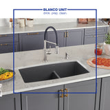 Blanco Empressa 1.5 GPM Brass Kitchen Faucet, Semi-Pro, Stainless, 442509