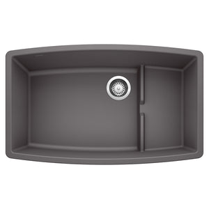 Alternate Image for Blanco Performa 32" Undermount Granite Composite Kitchen Sink with Accessories, Silgranit, Cinder, 441476