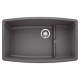 Blanco Performa 32" Undermount Granite Composite Kitchen Sink with Accessories, Silgranit, Cinder, 441476
