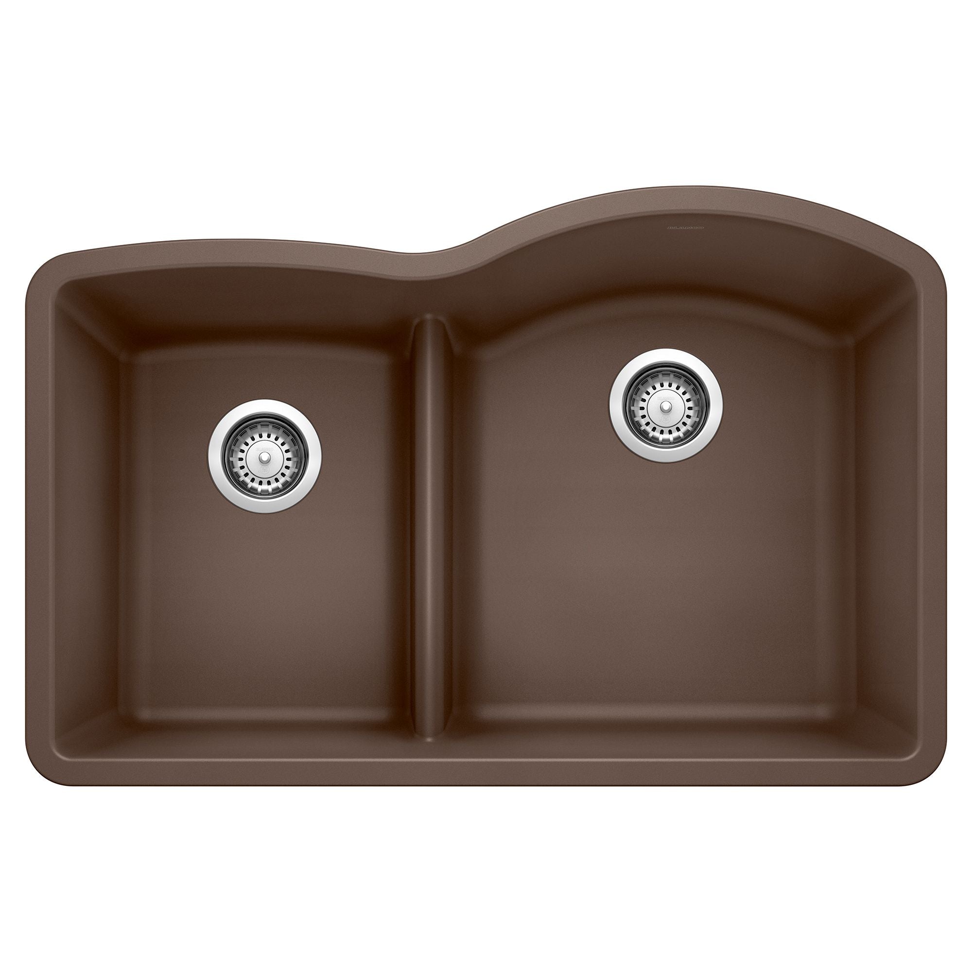 Blanco Diamond 32" Undermount Granite Composite Kitchen Sink, Silgranit, 40/60 Double Bowl, Cafe, 441609