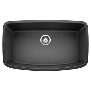 Alternate Image for Blanco Valea 32" Undermount Granite Composite Kitchen Sink, Silgranit, Anthracite, 441610