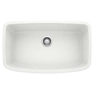 Alternate Image for Blanco Valea 32" Undermount Granite Composite Kitchen Sink, Silgranit, White, 441773