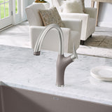 Blanco Artona 1.5 GPM Brass Kitchen Faucet, Pull-Down, Truffle/Stainless, 442035