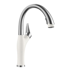 Alternate Image for Blanco Artona 1.5 GPM Brass Kitchen Faucet, Pull-Down, White/Stainless, 442036