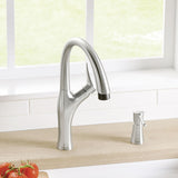 Blanco Artona 1.5 GPM Brass Kitchen Faucet, Pull-Down, Stainless, 442037