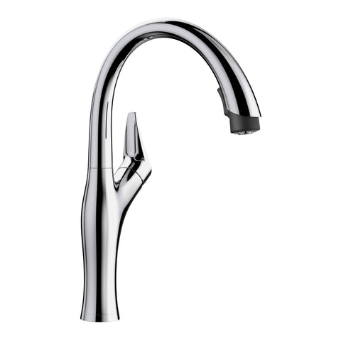 Blanco Artona 1.5 GPM Brass Kitchen Faucet, Pull-Down, Polished Chrome, 442038