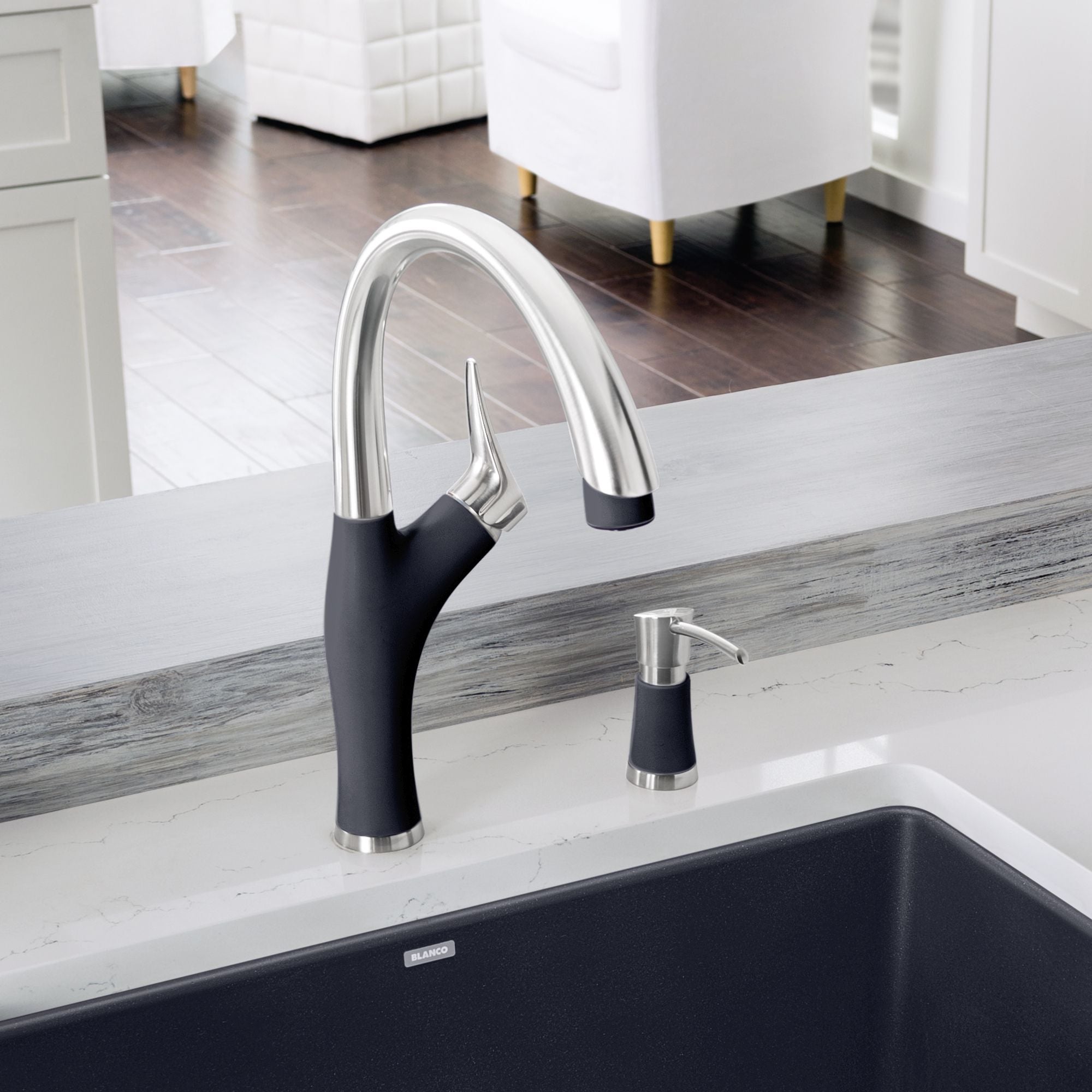 Blanco Artona Soap Dispenser - PVD Steel/Anthracite, 442049