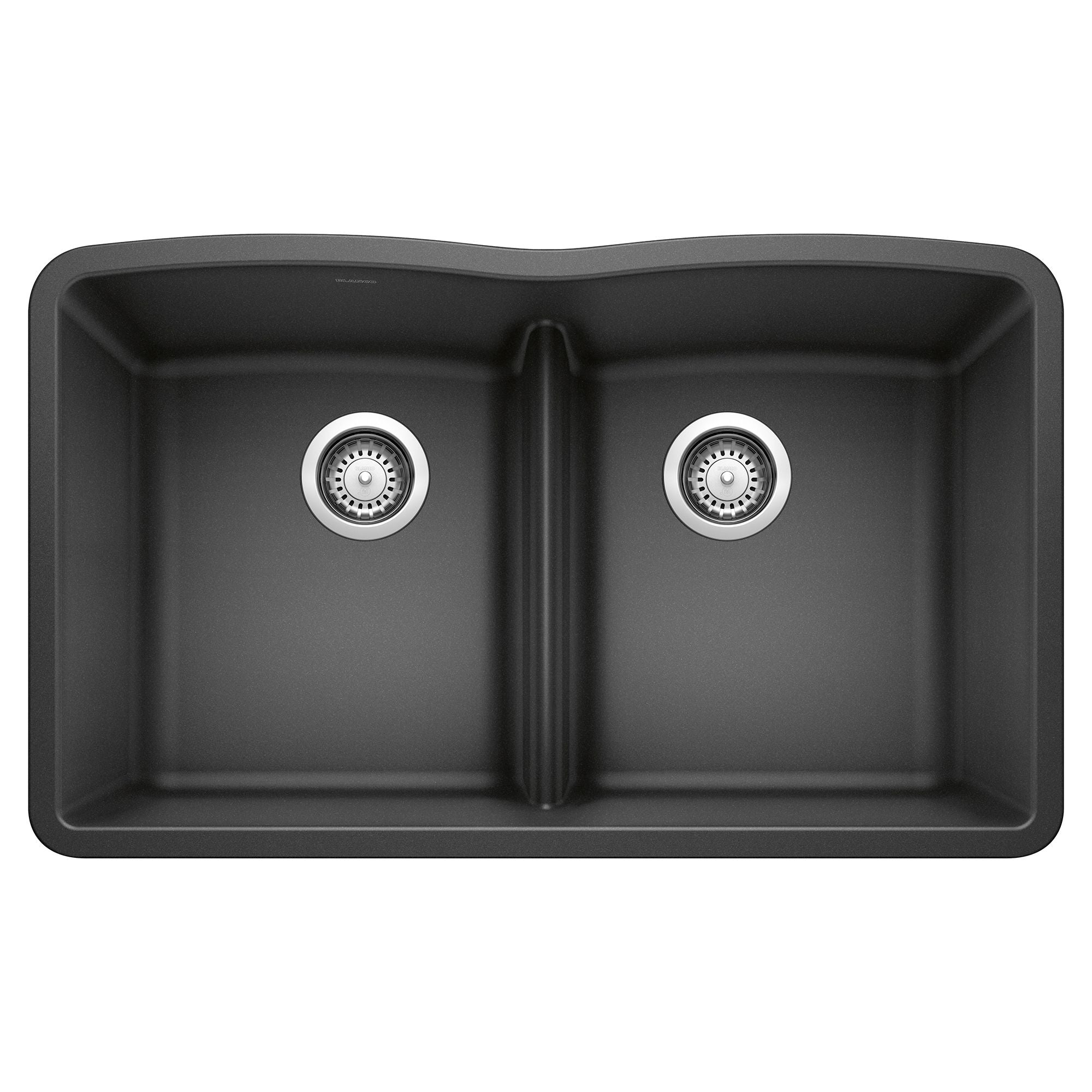 Blanco Diamond 32" Undermount Granite Composite Kitchen Sink, Silgranit, 50/50 Double Bowl, Anthracite, 442075