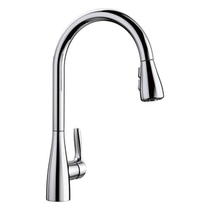 Alternate Image for Blanco Atura 1.5 GPM Brass Kitchen Faucet, Pull-Down, Polished Chrome, 442207