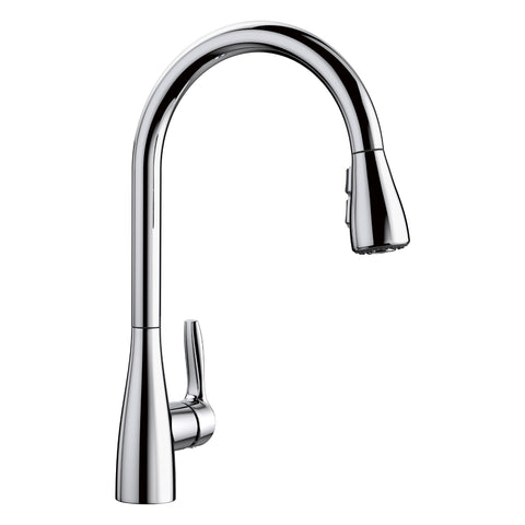 Blanco Atura 1.5 GPM Brass Kitchen Faucet, Pull-Down, Polished Chrome, 442207