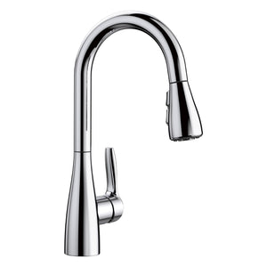 Alternate Image for Blanco Atura 1.5 GPM Brass Bar Faucet, Pull-Down, Polished Chrome, 442209