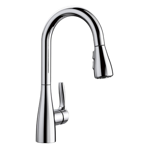 Blanco Atura 1.5 GPM Brass Bar Faucet, Pull-Down, Polished Chrome, 442209