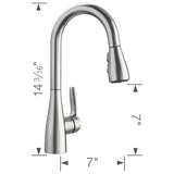Blanco Atura 1.5 GPM Brass Bar Faucet, Pull-Down, Stainless, 442210