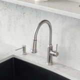 Blanco Empressa 1.5 GPM Brass Kitchen Faucet, Pull-Down, Stainless, 442500