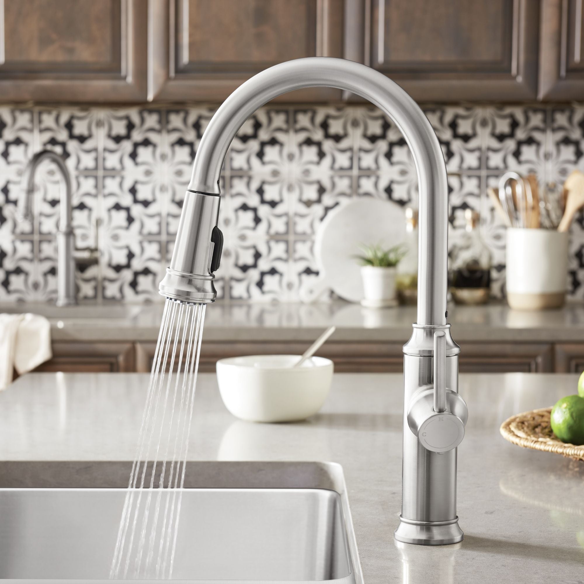 Blanco Empressa 1.5 GPM Brass Kitchen Faucet, Pull-Down, Stainless, 442500