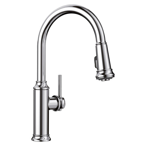 Blanco Empressa 1.5 GPM Brass Kitchen Faucet, Pull-Down, Polished Chrome, 442501