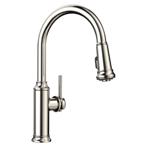 Alternate Image for Blanco Empressa 1.5 GPM Brass Kitchen Faucet, Pull-Down, Polished Nickel, 442502