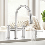 Blanco Empressa 1.5 GPM Brass Kitchen Faucet, Pull-Down, Stainless, 442505