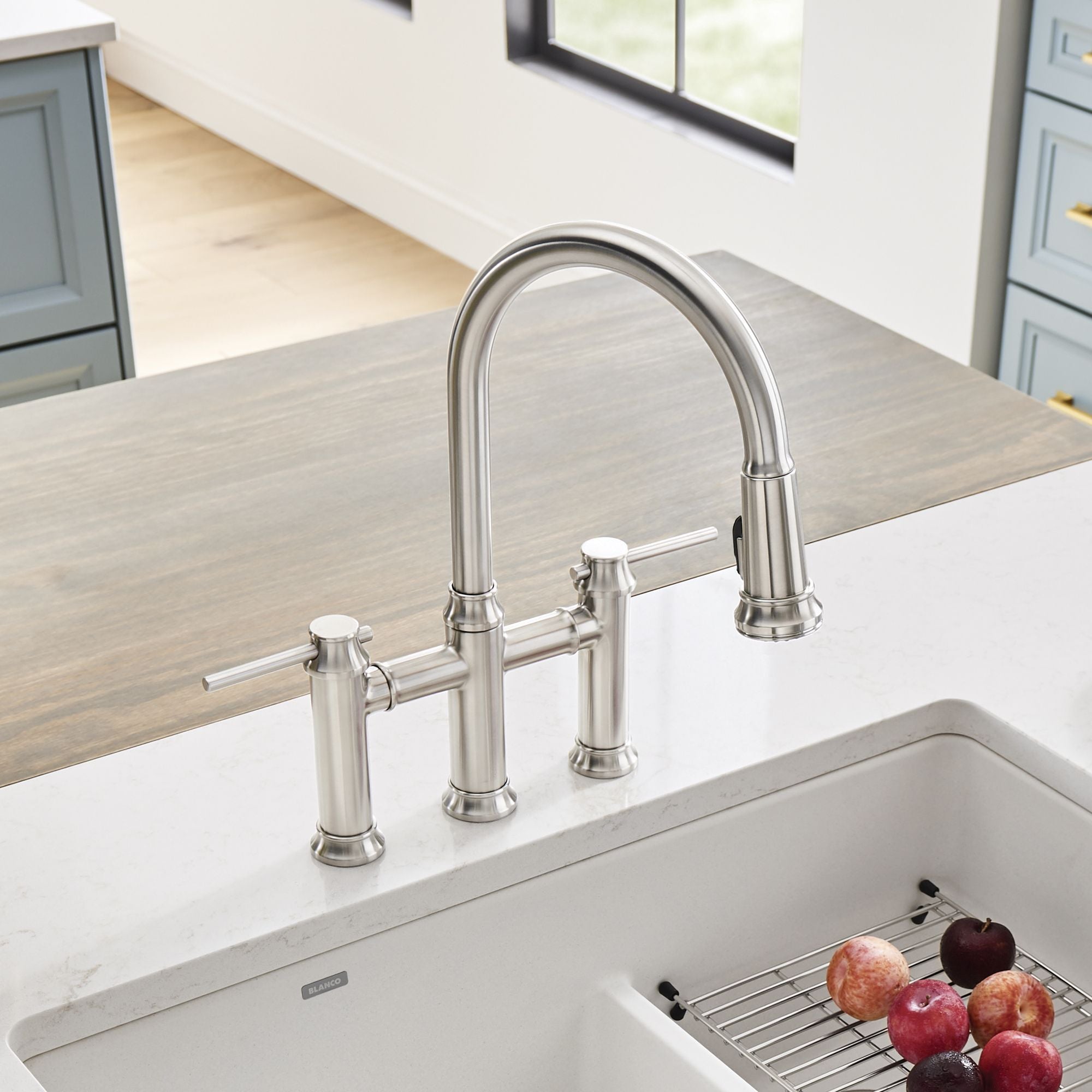 Blanco Empressa 1.5 GPM Brass Kitchen Faucet, Pull-Down, Stainless, 442505