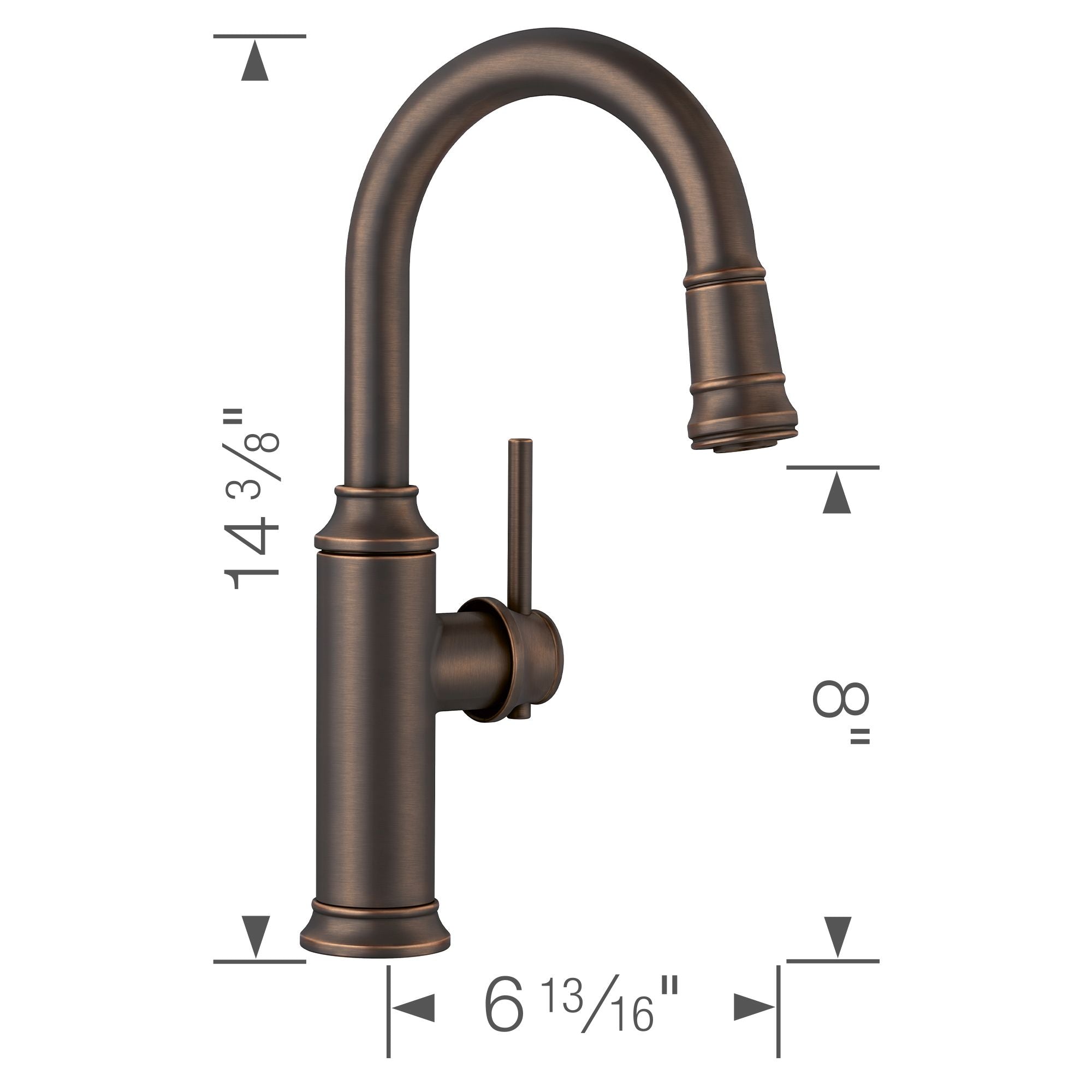 Blanco Empressa 1.5 GPM Brass Bar Faucet, Pull-Down, Oil-Rubbed Bronze, 442515