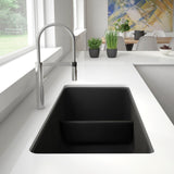 Blanco Precis 33" Undermount Granite Composite Kitchen Sink, Silgranit, 60/40 Double Bowl, Anthracite, 442525