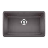 Blanco Precis 30" Undermount Granite Composite Kitchen Sink, Silgranit, Cinder, 442530