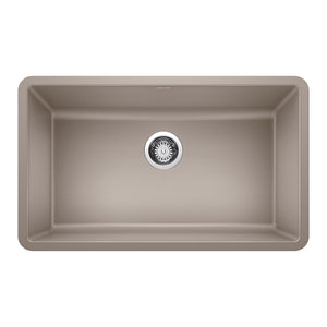 Alternate Image for Blanco Precis 30" Undermount Granite Composite Kitchen Sink, Silgranit, Truffle, 442531