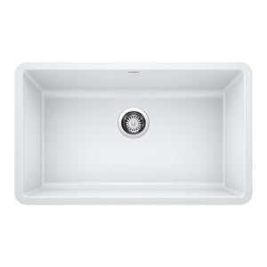 Alternate Image for Blanco Precis 30" Undermount Granite Composite Kitchen Sink, Silgranit, White, 442533