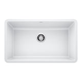 Blanco Precis 30" Undermount Granite Composite Kitchen Sink, Silgranit, White, 442533