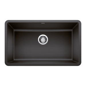 Alternate Image for Blanco Precis 30" Undermount Granite Composite Kitchen Sink, Silgranit, Anthracite, 442534