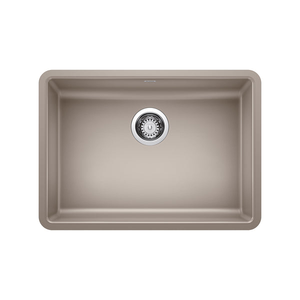 Blanco Precis 25" Undermount Granite Composite ADA Kitchen Sink, Silgranit, Truffle, 442540