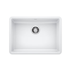 Alternate Image for Blanco Precis 25" Undermount Granite Composite ADA Compliant Kitchen Sink, Silgranit, White, 442542
