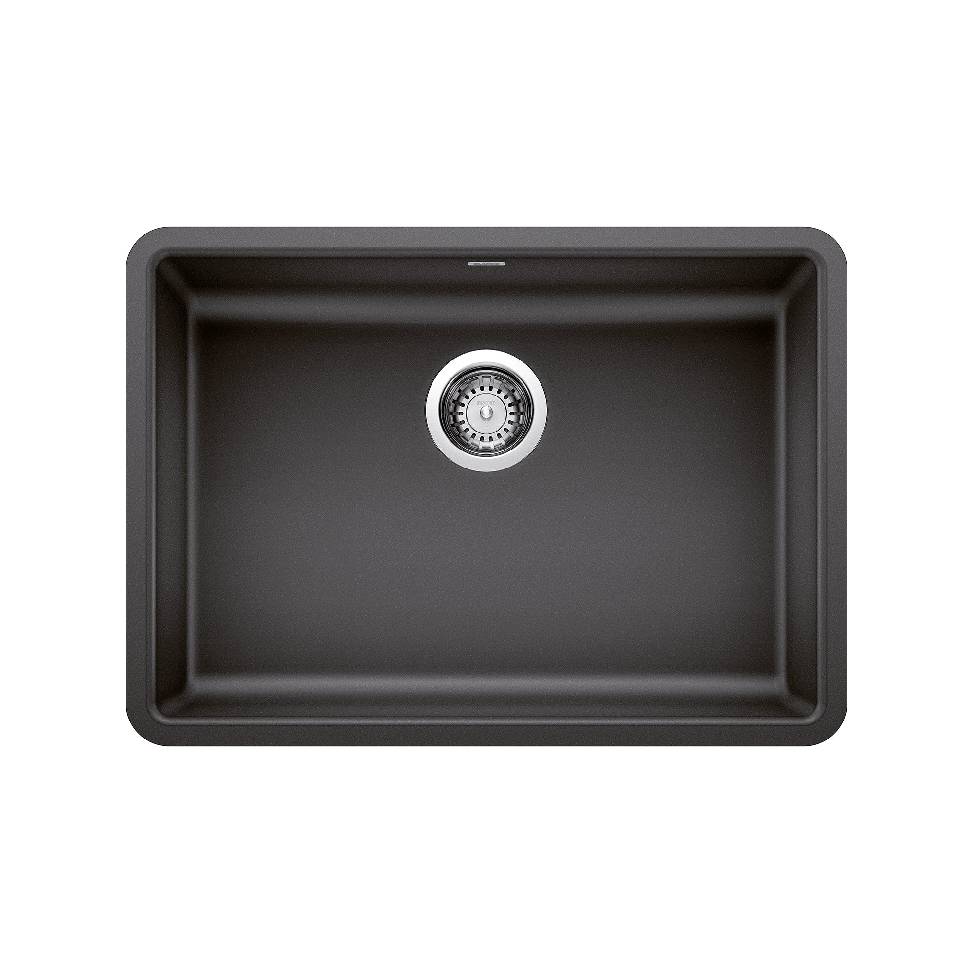 Blanco Precis 25" Undermount Granite Composite ADA Kitchen Sink, Silgranit, Anthracite, 442543