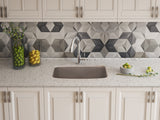 Blanco Valea 27" Undermount Granite Composite Kitchen Sink, Silgranit, Truffle, 442549