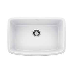 Alternate Image for Blanco Valea 27" Undermount Granite Composite Kitchen Sink, Silgranit, White, 442551