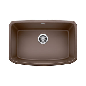 Alternate Image for Blanco Valea 27" Undermount Granite Composite Kitchen Sink, Silgranit, Cafe, 442555