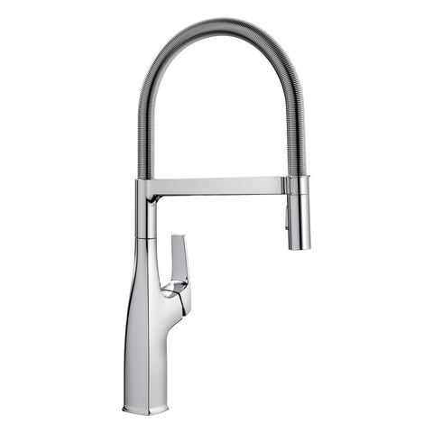 Blanco Rivana 1.5 GPM Brass Kitchen Faucet, Semi-Pro, Polished Chrome, 442675