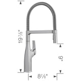 Blanco Rivana 1.5 GPM Brass Kitchen Faucet, Semi-Pro, Stainless, 442676